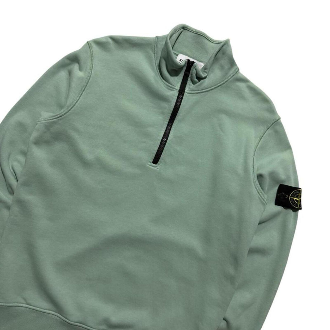 Stone Island Blue Quarter Zip Pullover