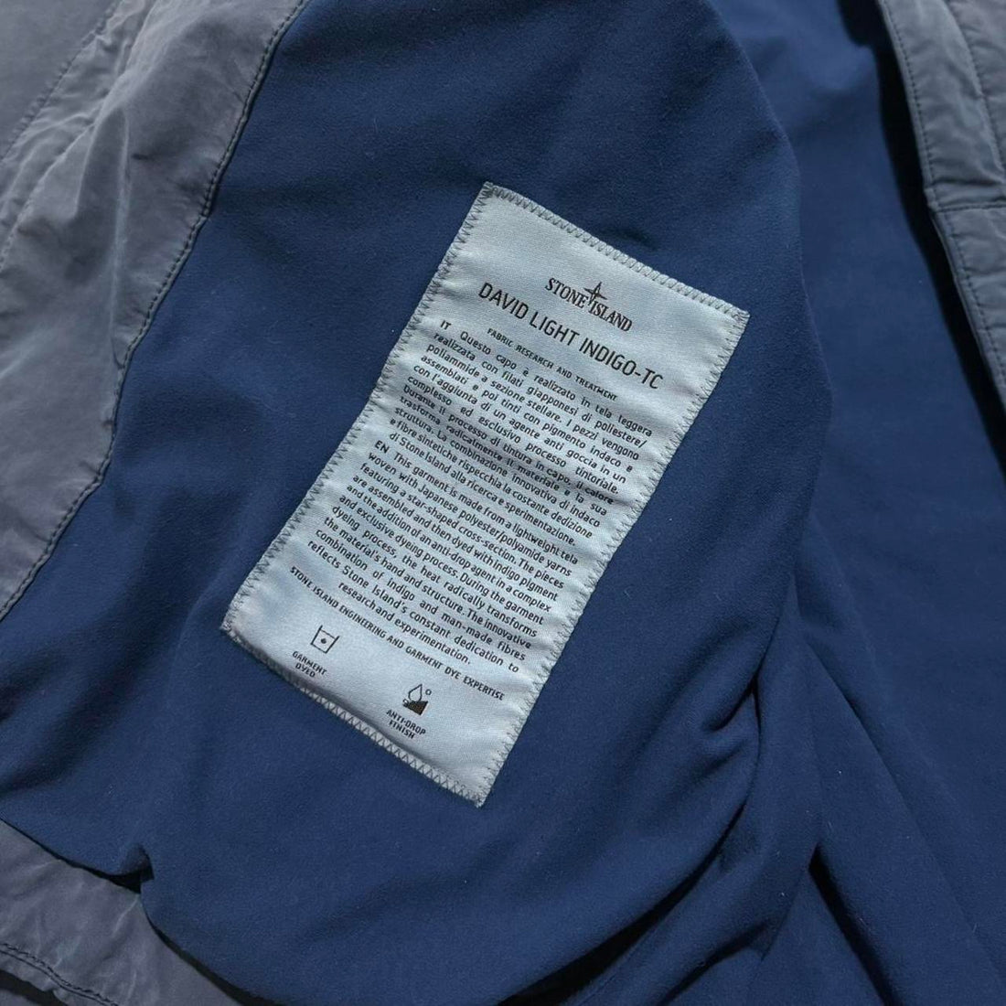Stone Island David Light Indigo Denim Research Jacket