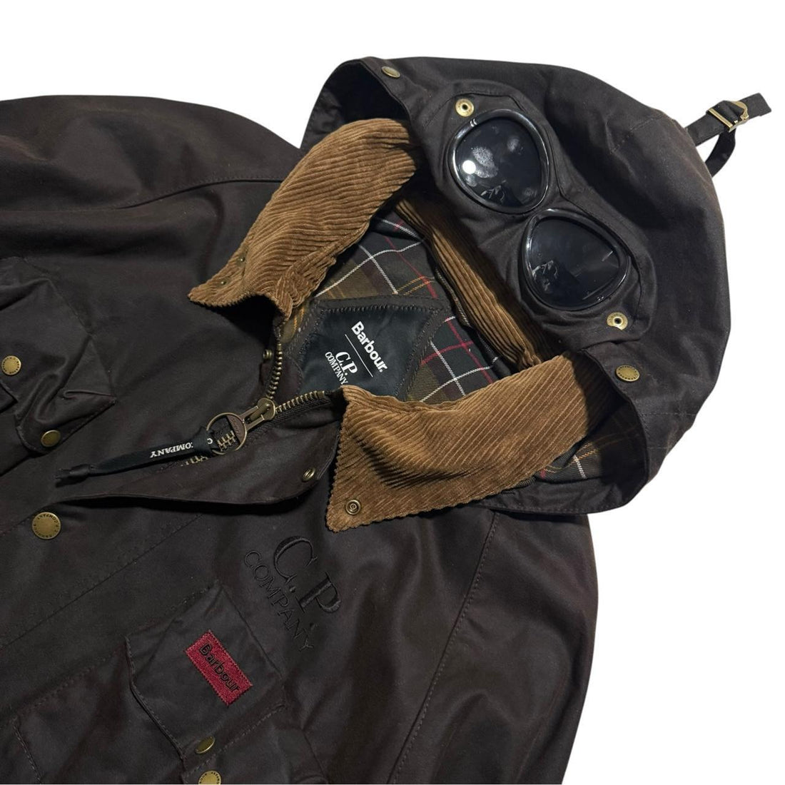 CP Company Barbour Wax Goggle Jacket