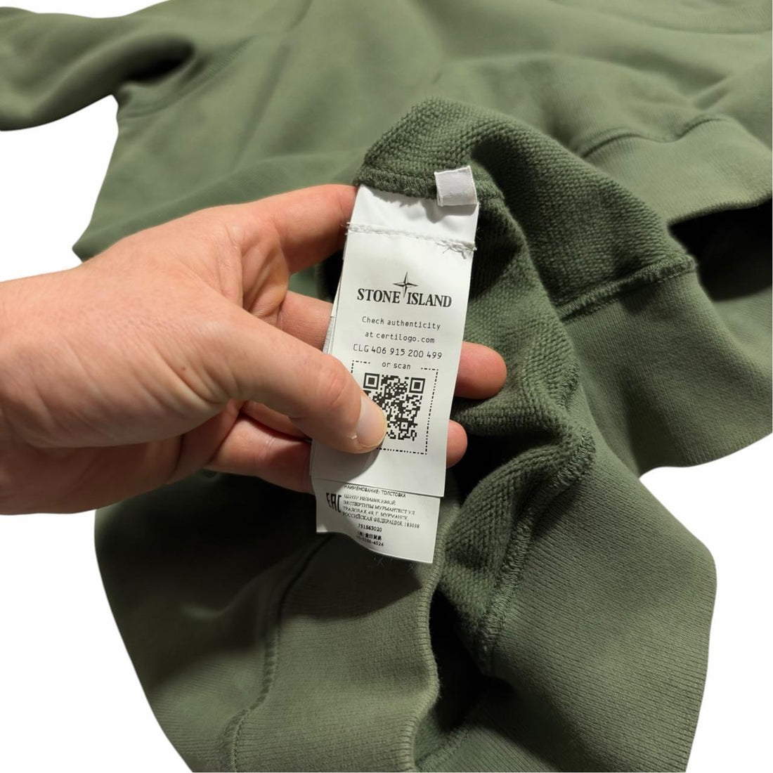 Stone Island Green Pullover Crewneck