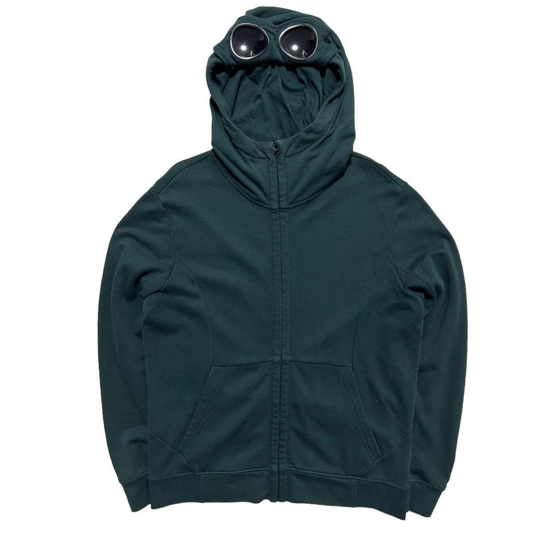 CP Company Teal Full Zip Goggle Hoodie