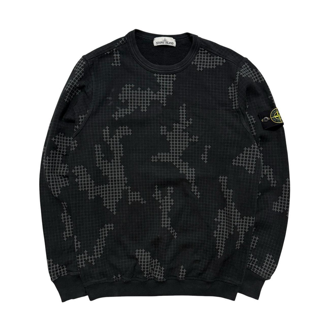 Stone Island Grid Camo Pullover Crewneck
