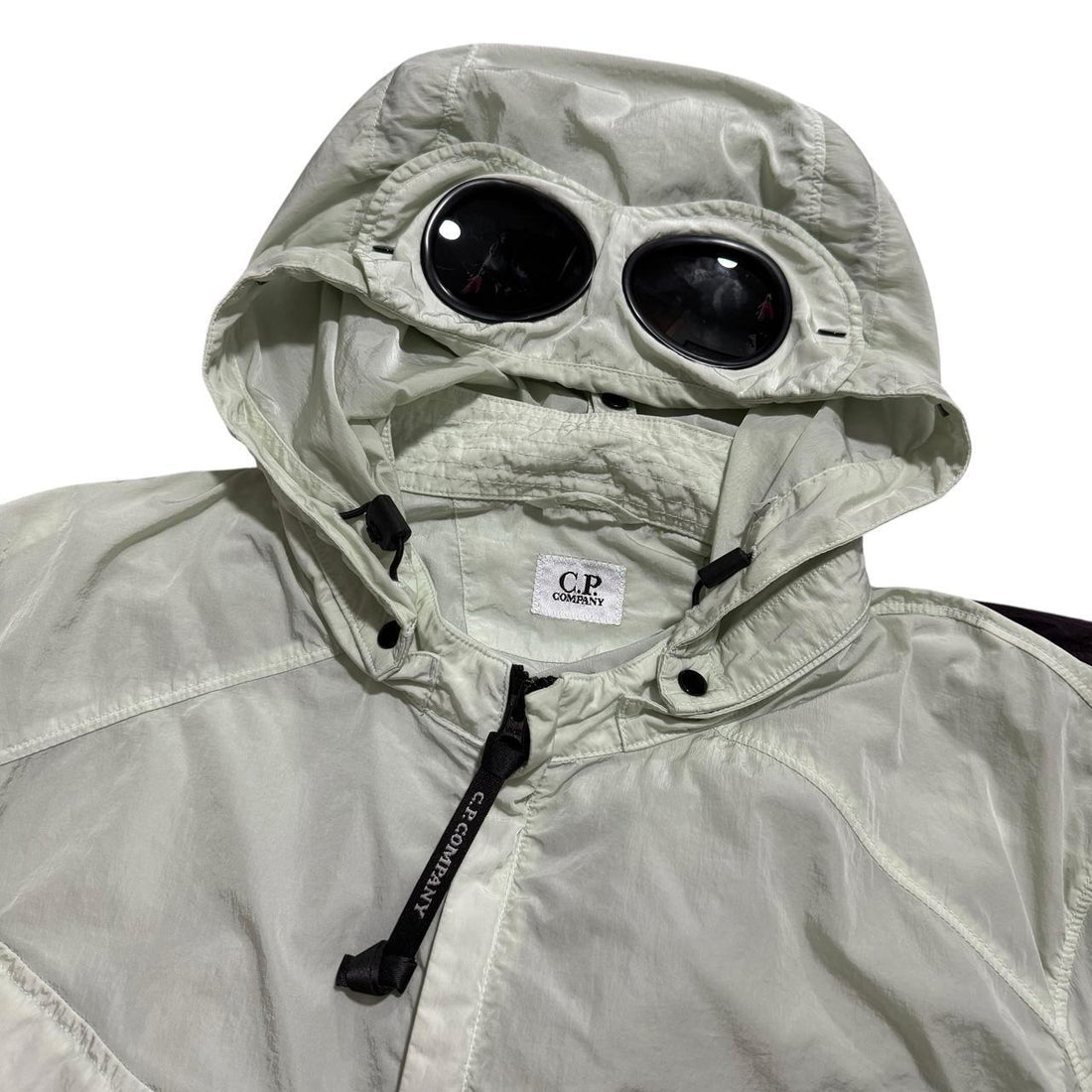 CP Company Lime Green Nylon Goggle Jacket