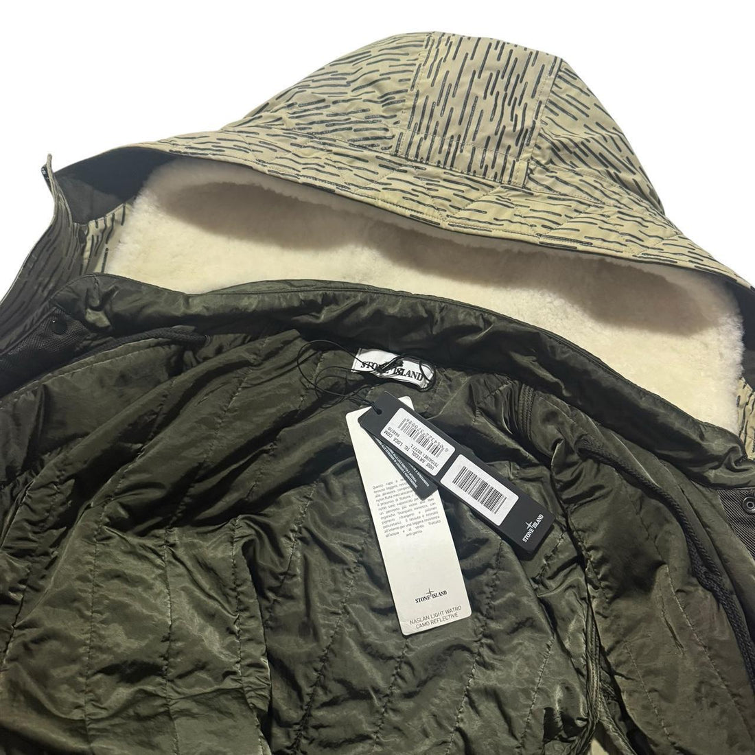 Stone Island Naslan Watro Reflective Rain Camo Jacket