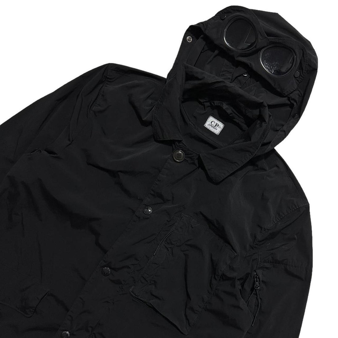CP Company Black Nycra Nylon Goggle Jacket