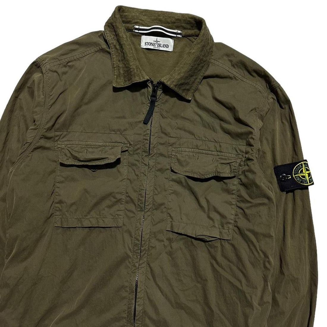 Stone Island Green Double Pocket Overshirt