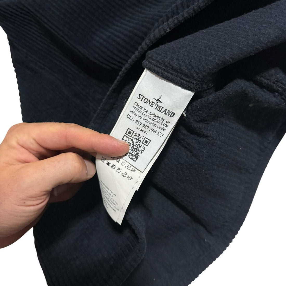 Stone Island Navy Heavy Corduroy Shirt
