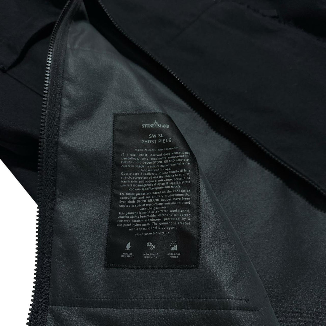 Stone Island Black Ghost Wool SW 3L Jacket