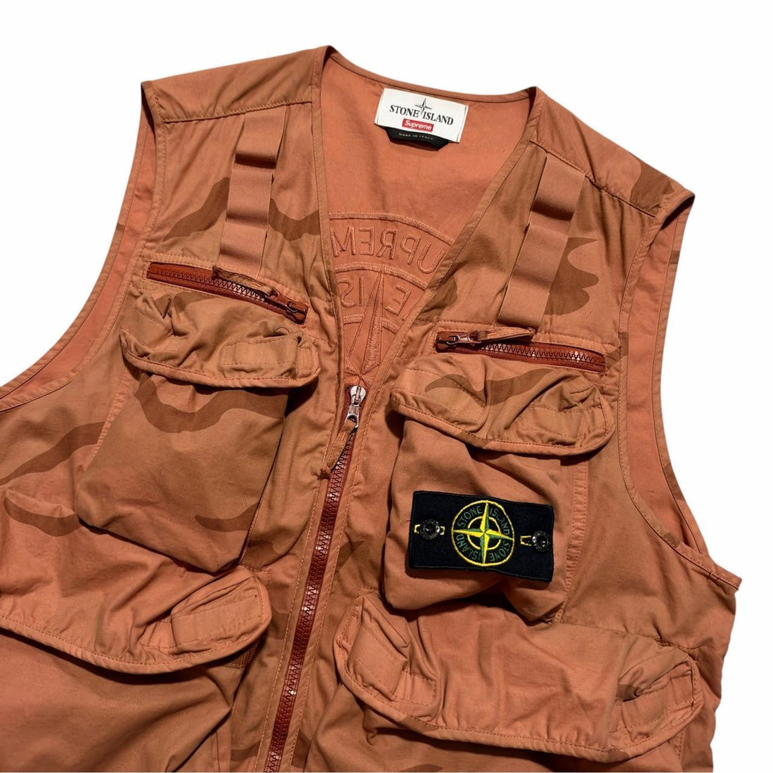 Stone Island Supreme Bushed Cotton Camo Vest