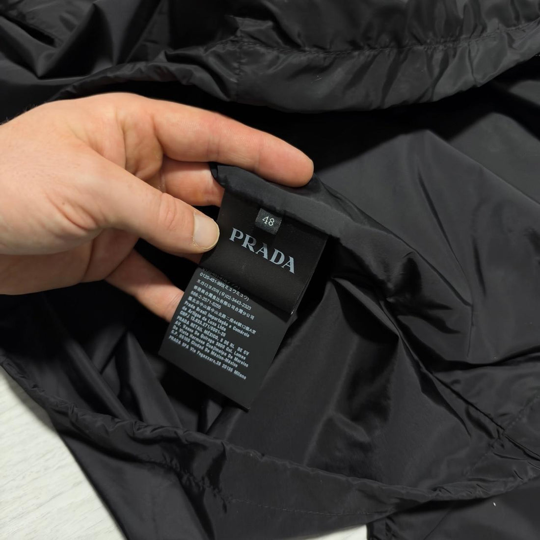 Prada Black Nylon Windbreaker Jacket