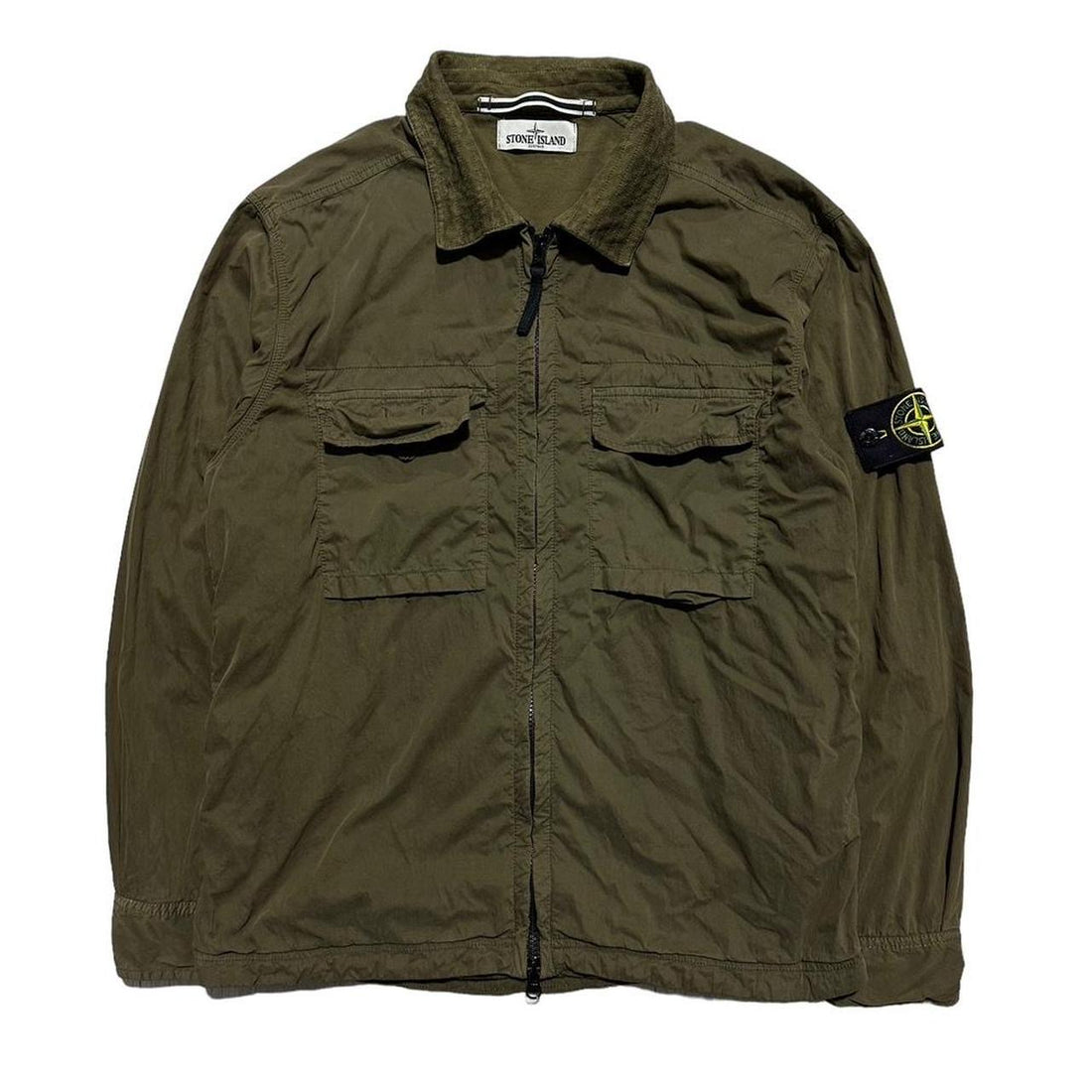 Stone Island Green Double Pocket Overshirt