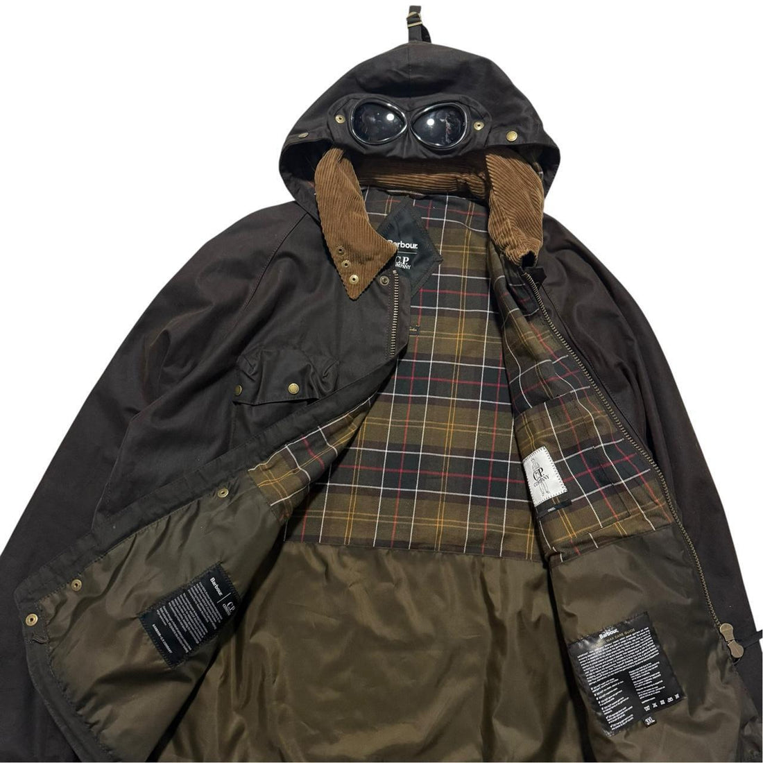 CP Company Barbour Wax Goggle Jacket