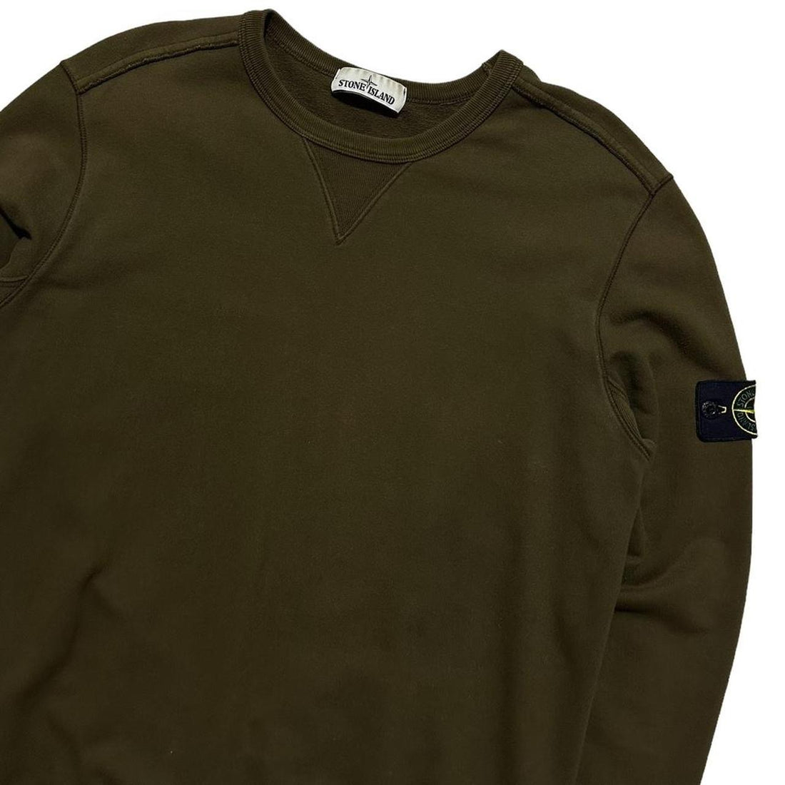 Stone Island Dark Green Pullover Crewneck