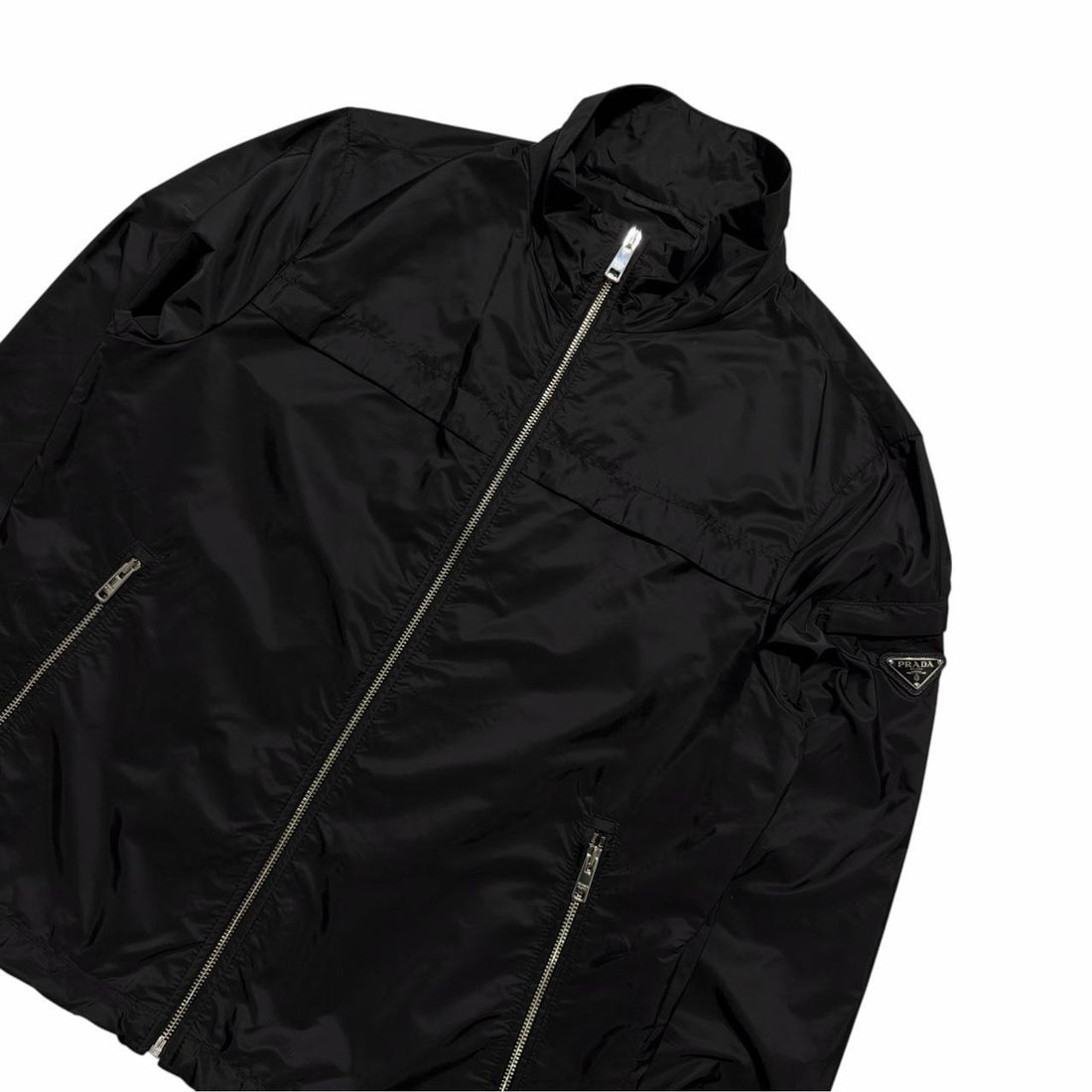 Prada Black Nylon Windbreaker Jacket