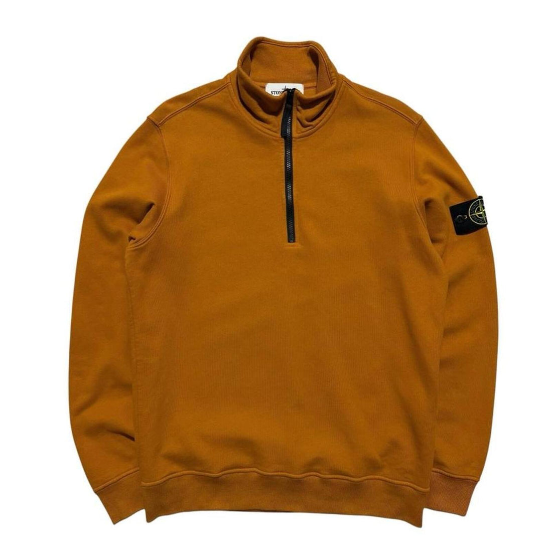 Stone Island Orange Quarter Zip Pullover