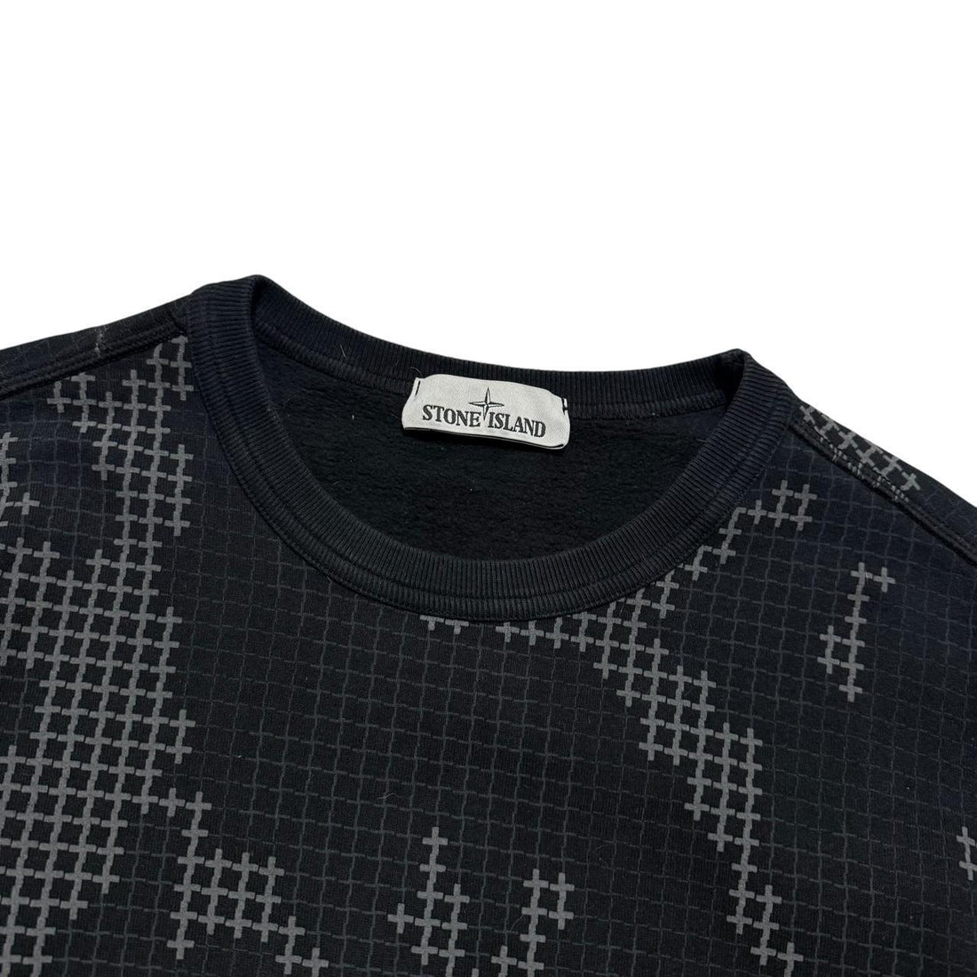 Stone Island Grid Camo Pullover Crewneck