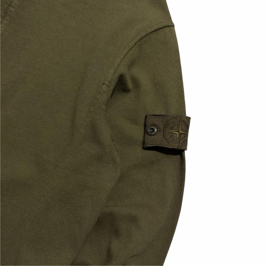 Stone Island Green Ghost Pullover Quarter Zip