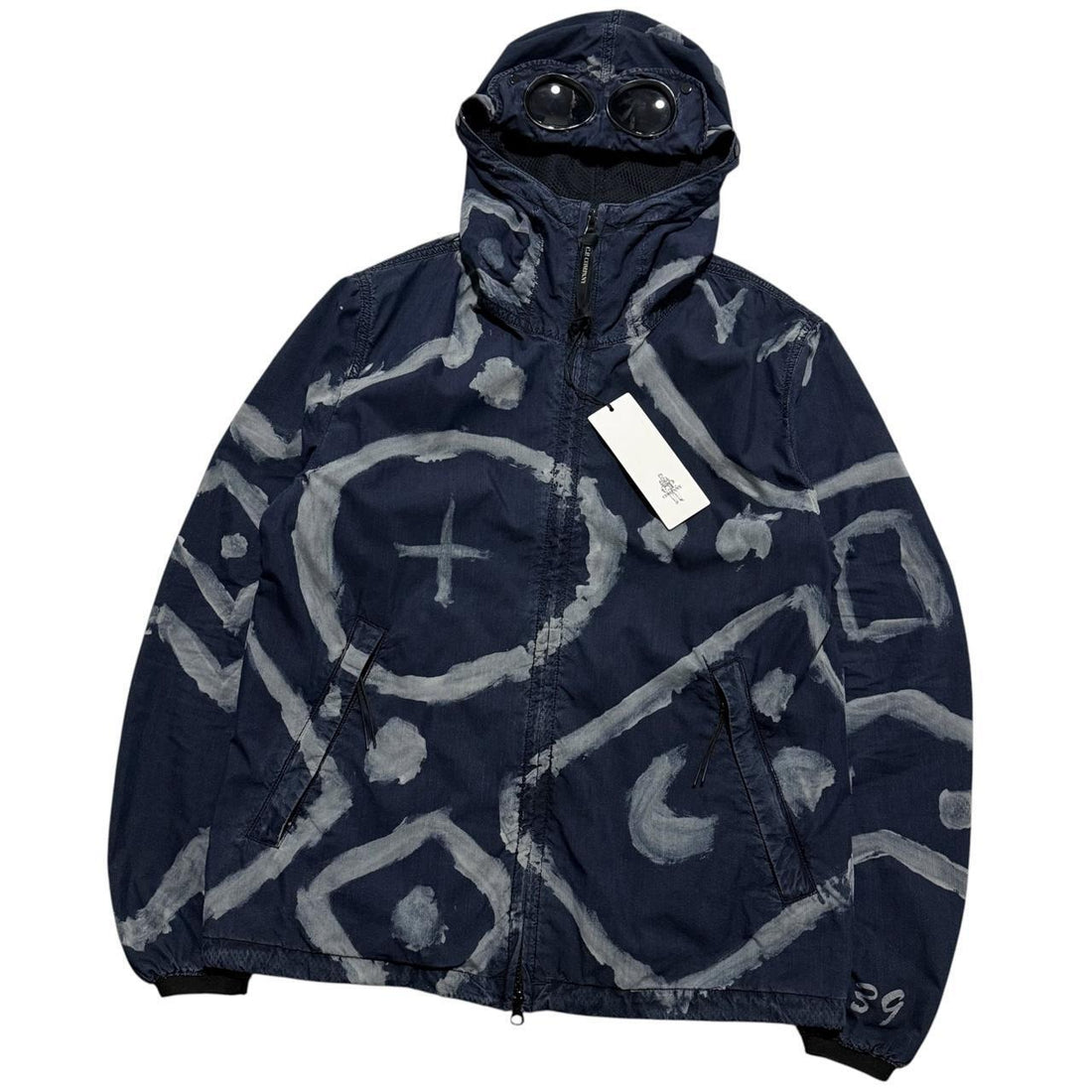 CP Company Hand Painted Indigo 50 Goggle Jacket