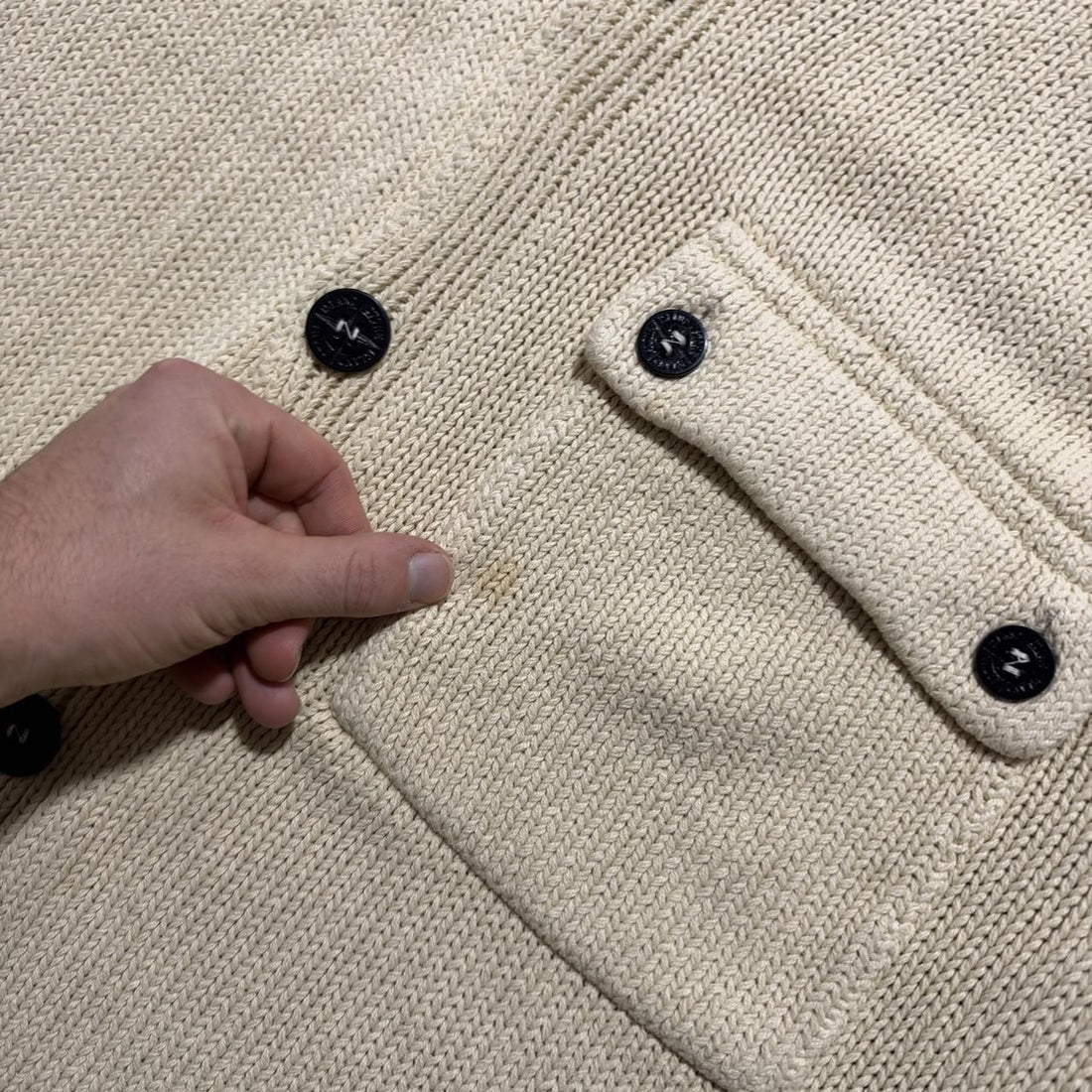 Stone Island Spring/Summer 1998 Heavy Knit Cardigan