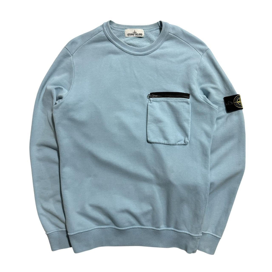 Stone Island Baby Blue Pullover Crewneck