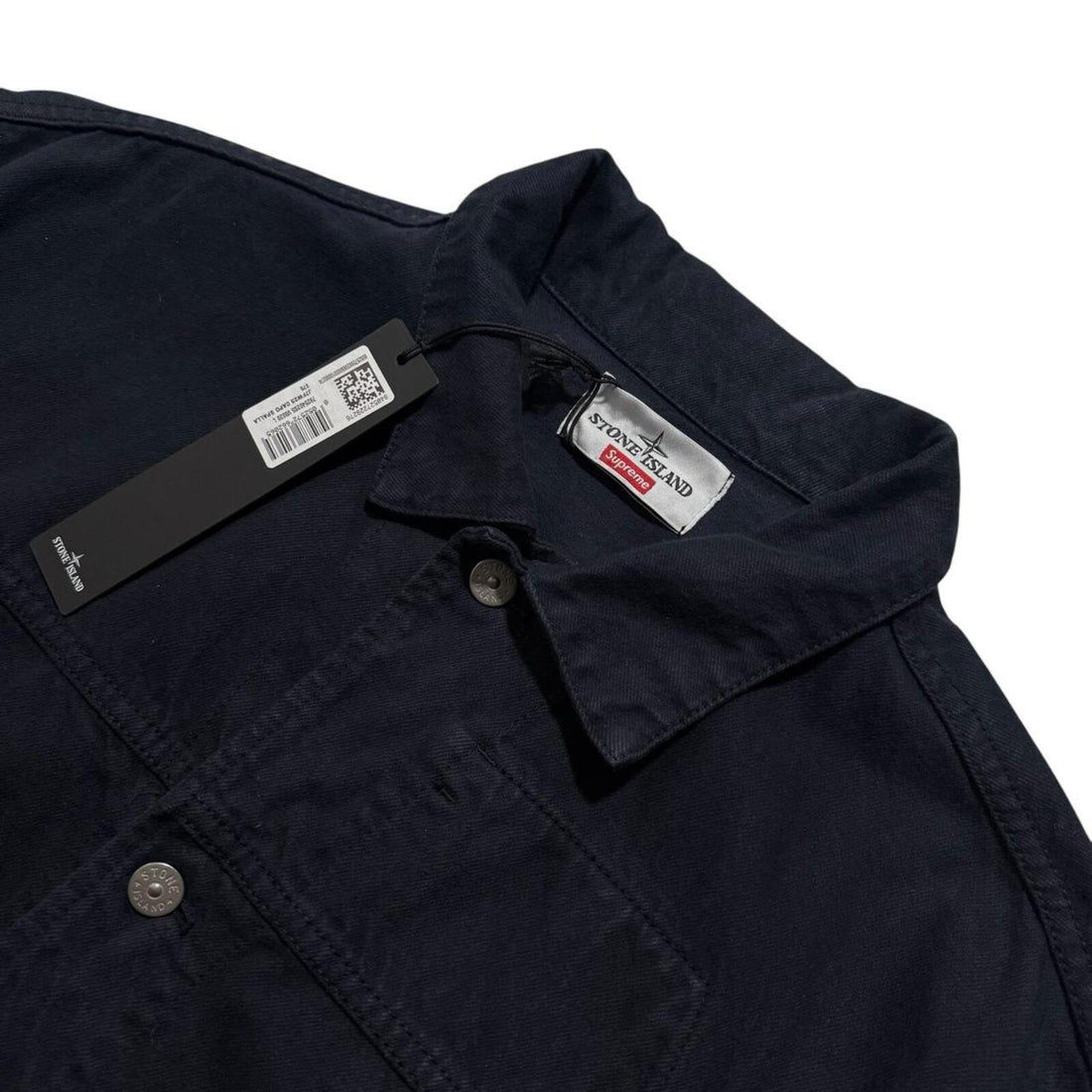Stone Island Supreme Navy Bull Denim Jacket