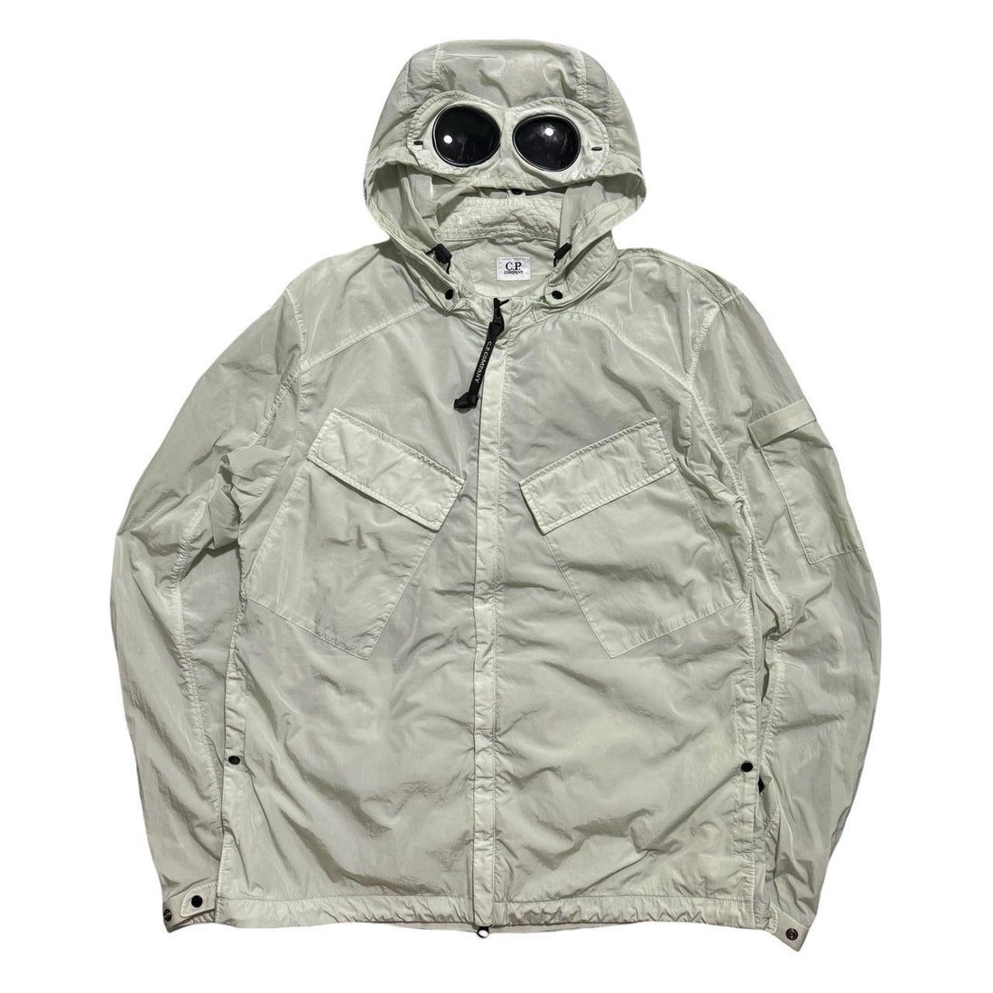 CP Company Lime Green Nylon Goggle Jacket