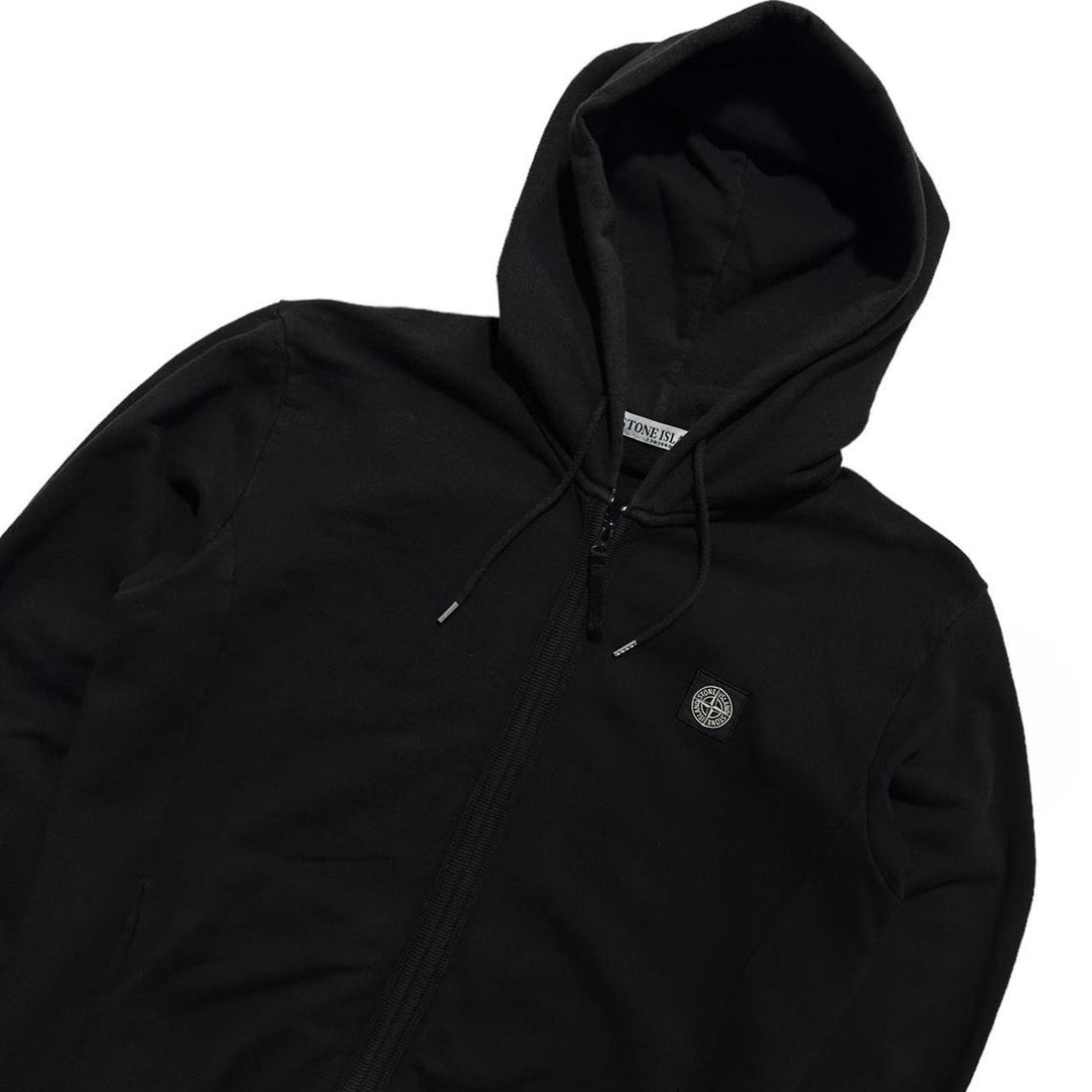 Stone Island Zip Up Side Patch Hoodie