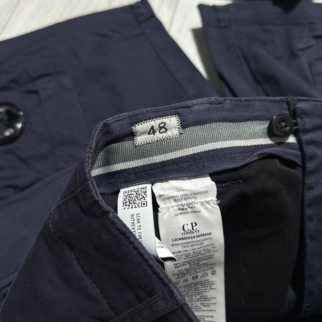 CP Company Blue Canvas Shorts