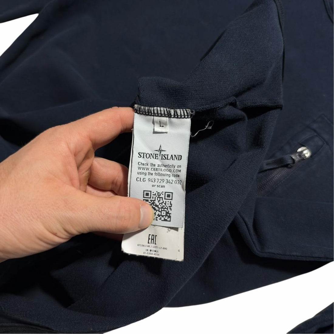 Stone Island Navy Ghost Pullover Crewneck
