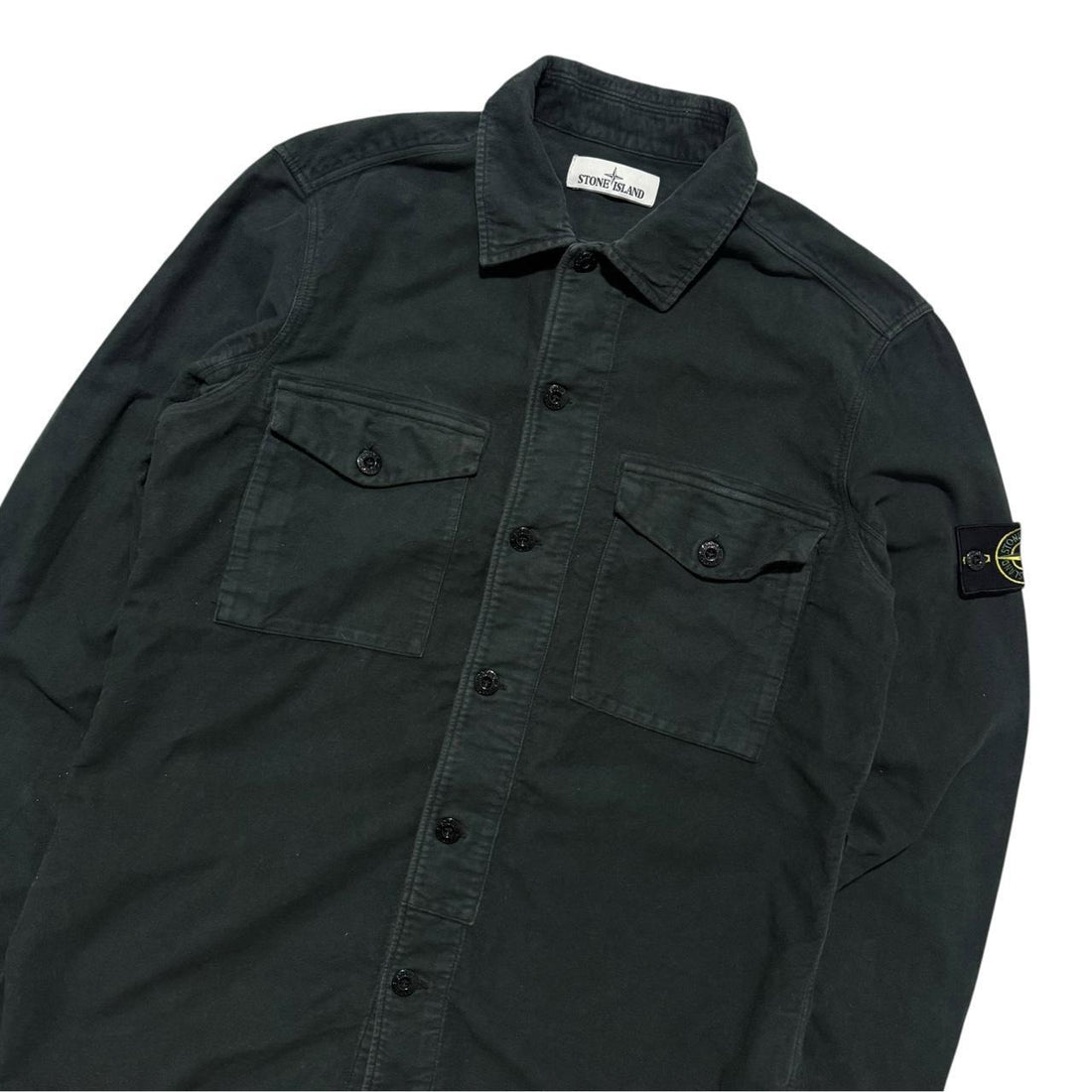 Stone Island Green Cotton Shirt