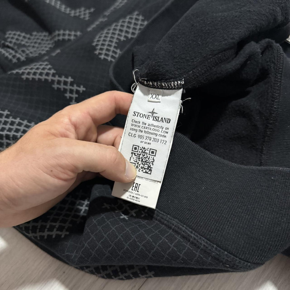 Stone Island Grid Camo Pullover Crewneck