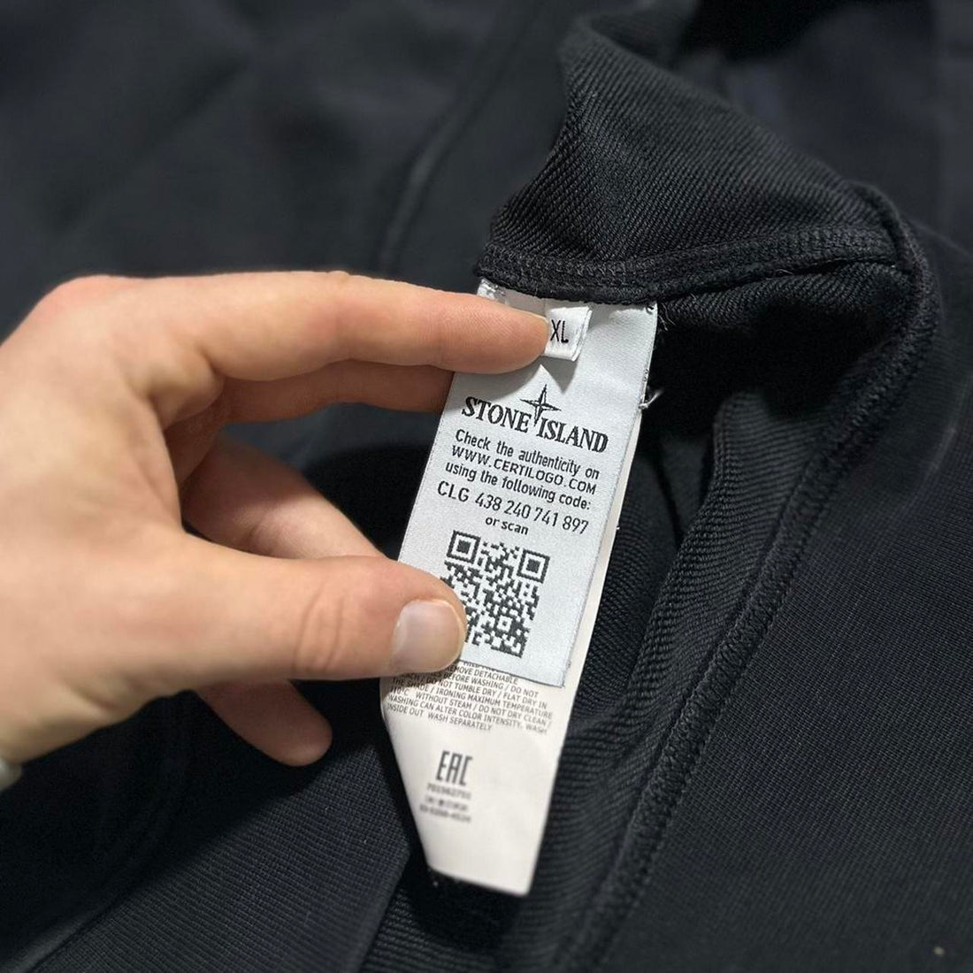Stone Island Black Pullover Crewneck