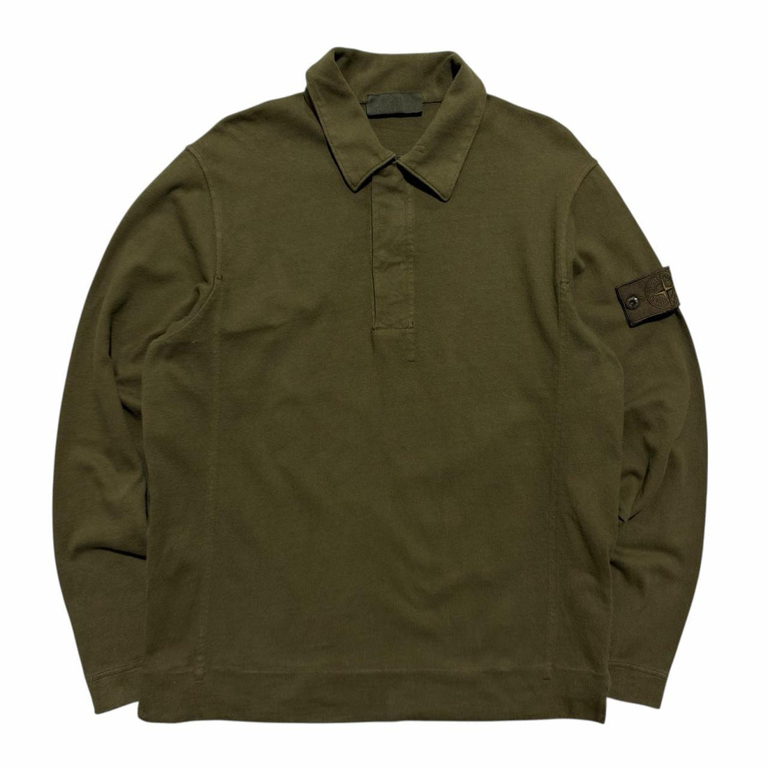Stone Island Green Ghost Pullover Quarter Zip