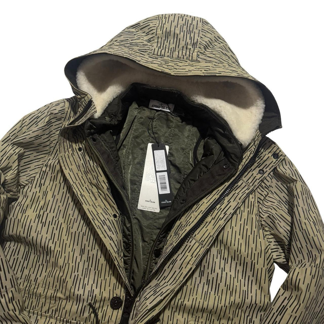Stone Island Naslan Watro Reflective Rain Camo Jacket