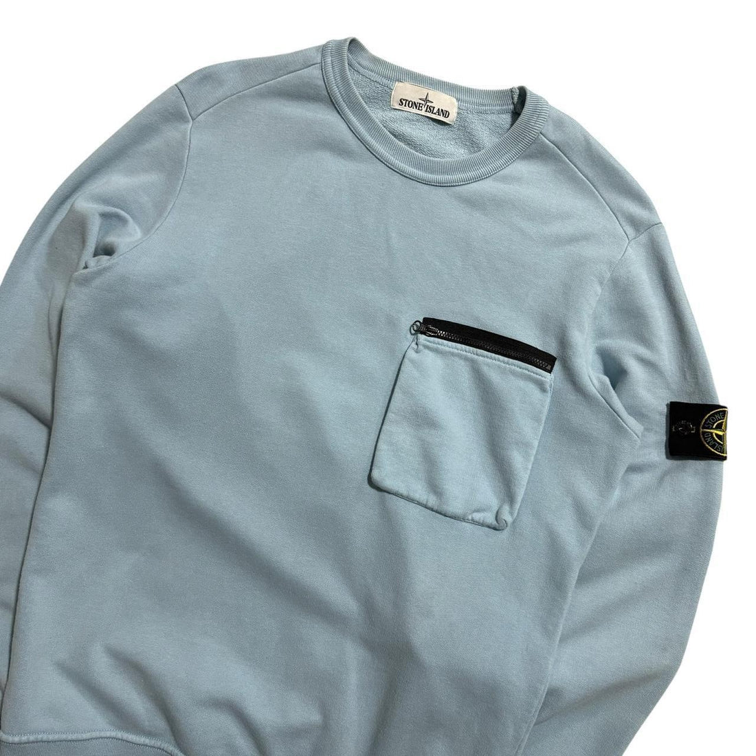 Stone Island Baby Blue Pullover Crewneck