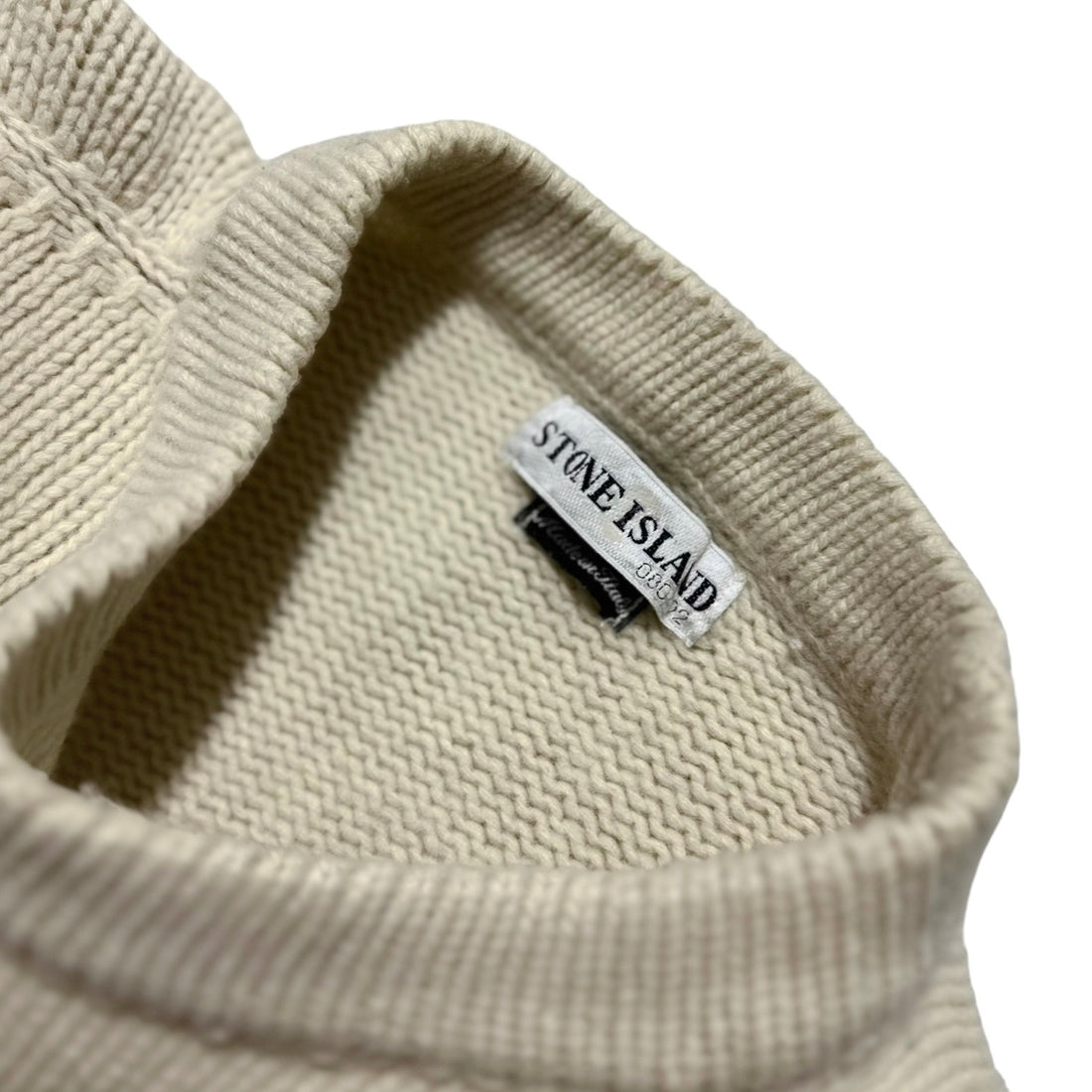 Stone Island 2000 Heavy Knit Cream Jumper