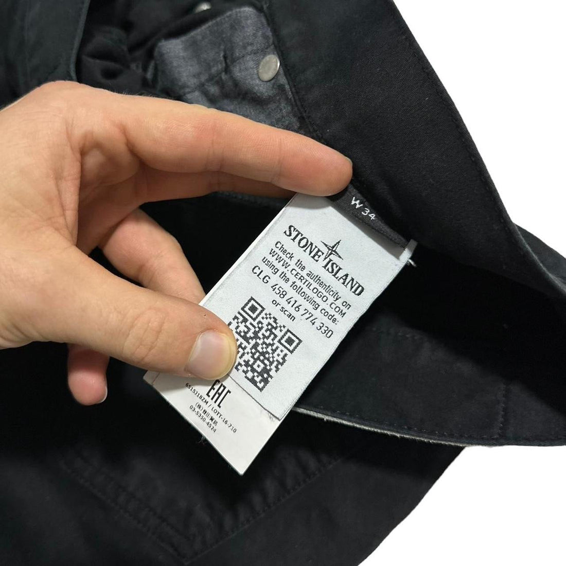 Stone Island Black Chinos