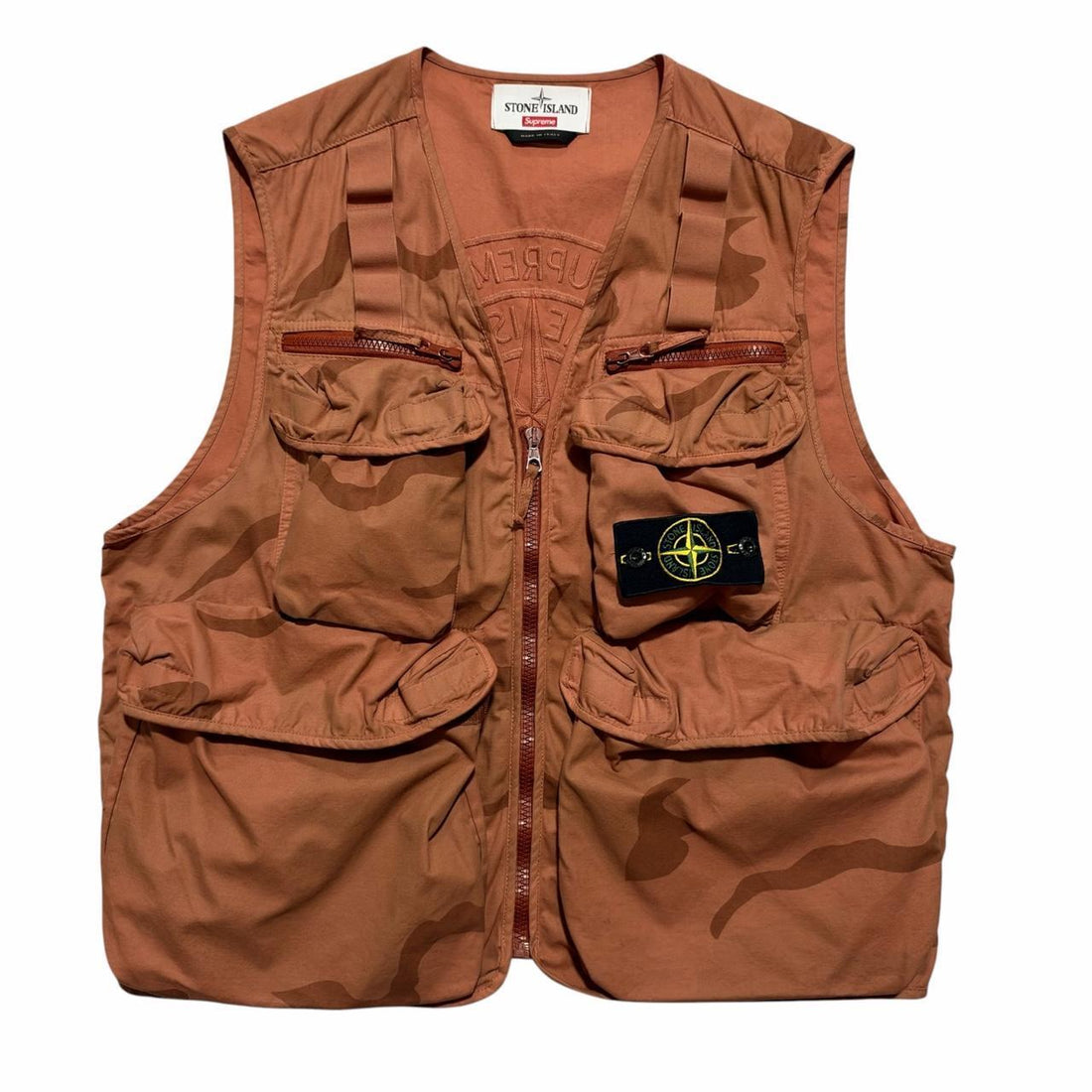 Stone Island Supreme Bushed Cotton Camo Vest
