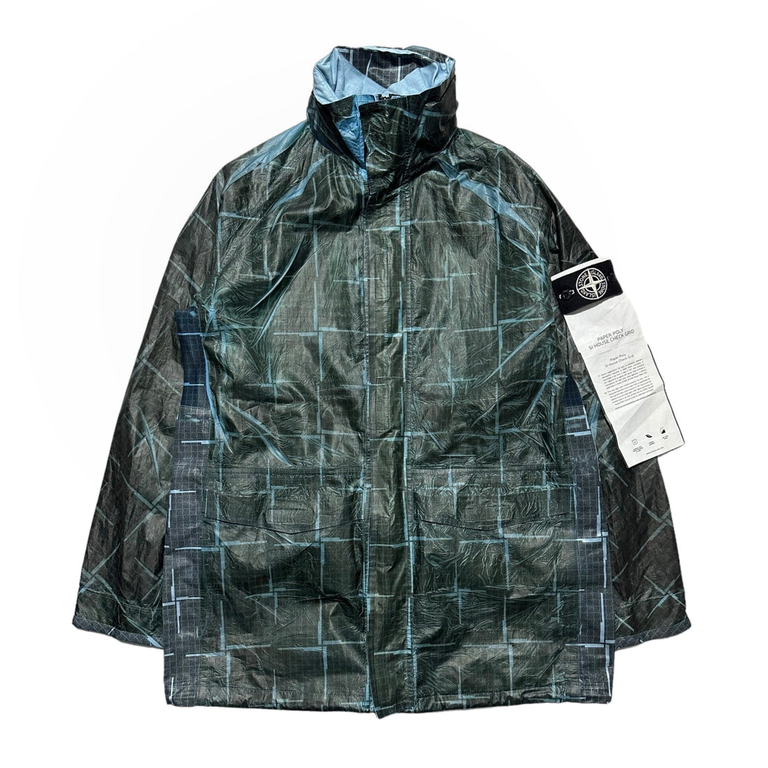 Stone Island Paper Poly House Check Grid Jacket