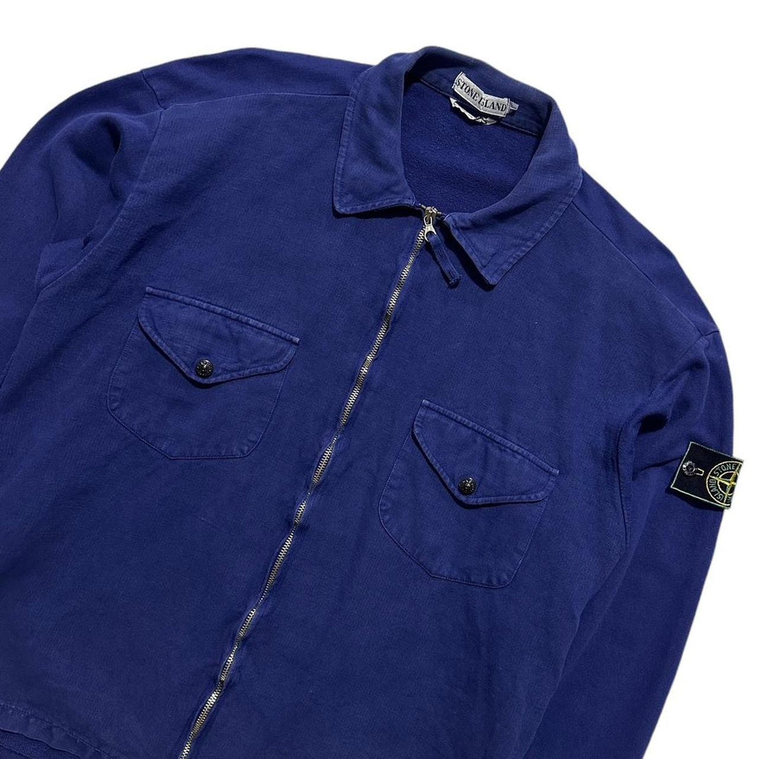 Stone Island S/S 1995 Blue Zip Up Shirt