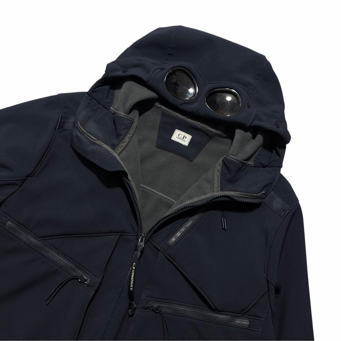 CP Company Navy Soft Shell Goggle Jacket