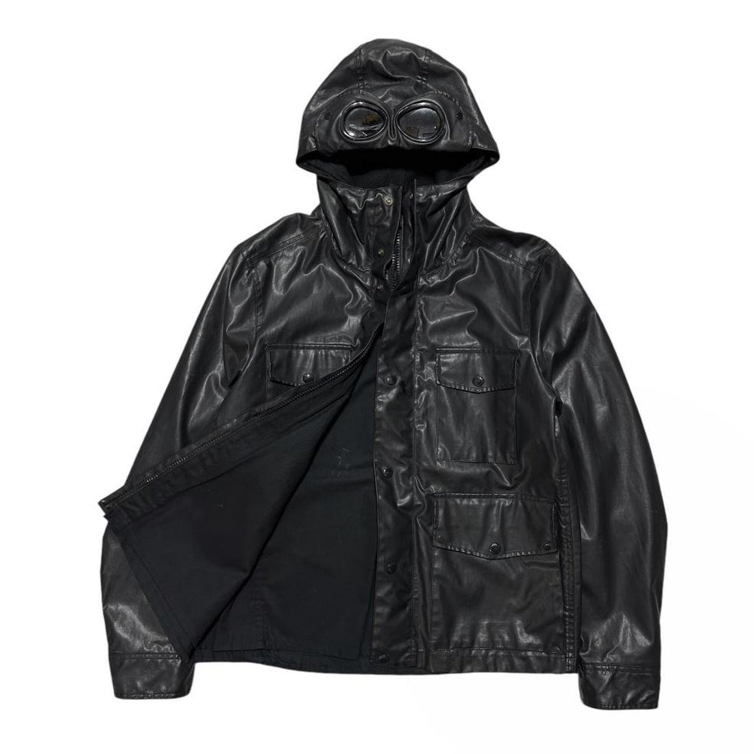 CP Company Leather Mille Goggle Jacket