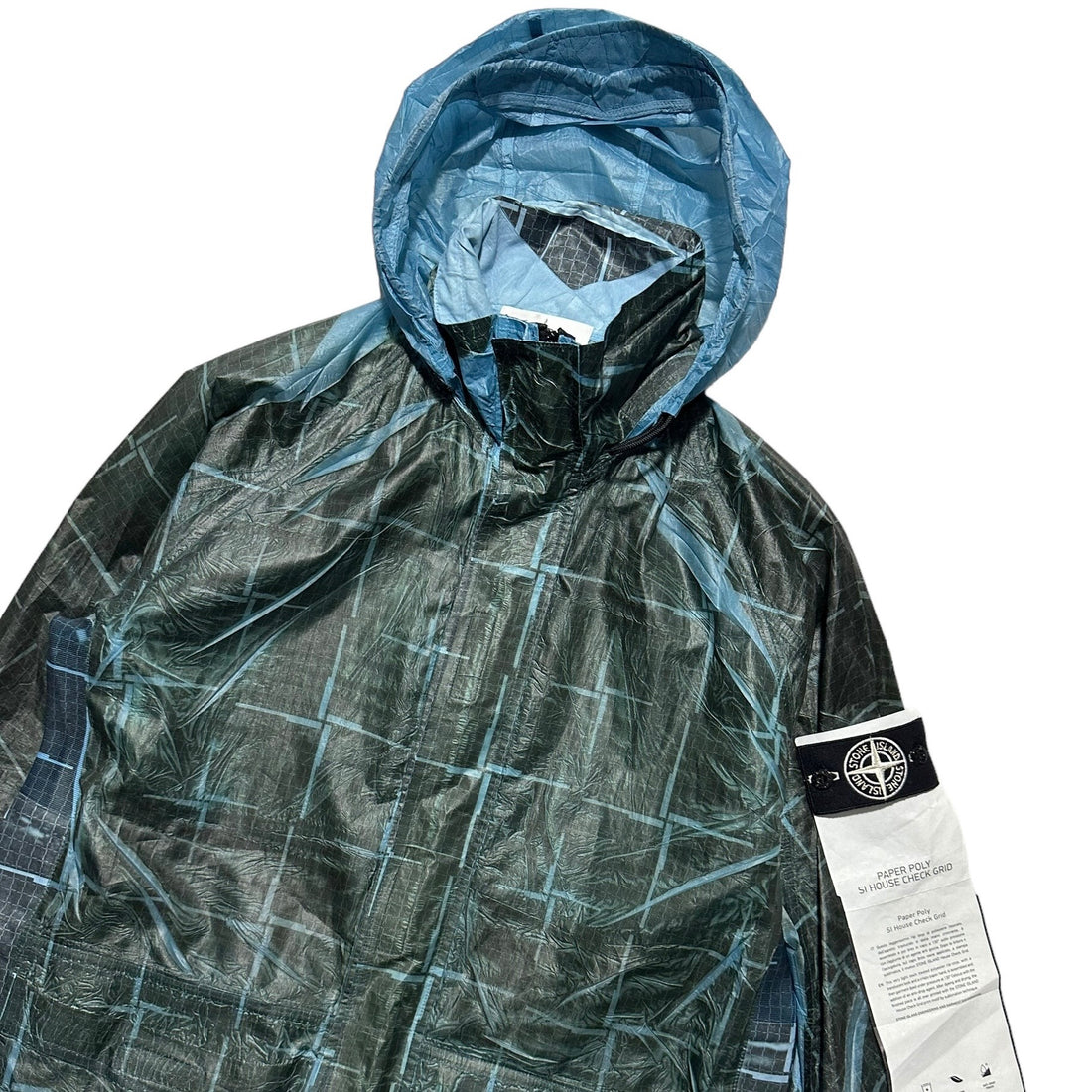 Stone Island Paper Poly House Check Grid Jacket