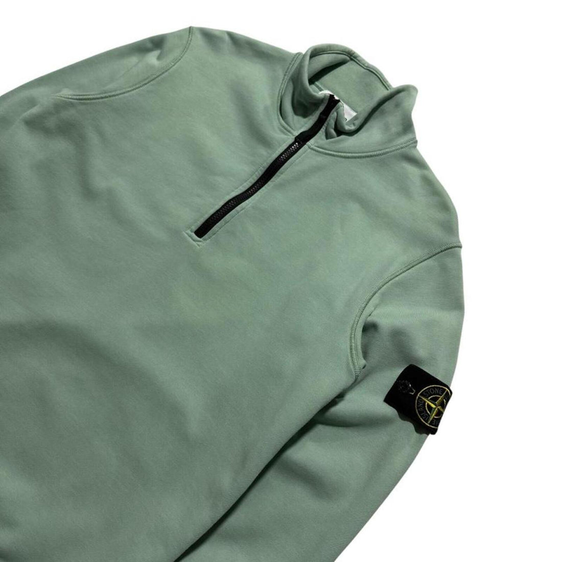 Stone Island Blue Quarter Zip Pullover