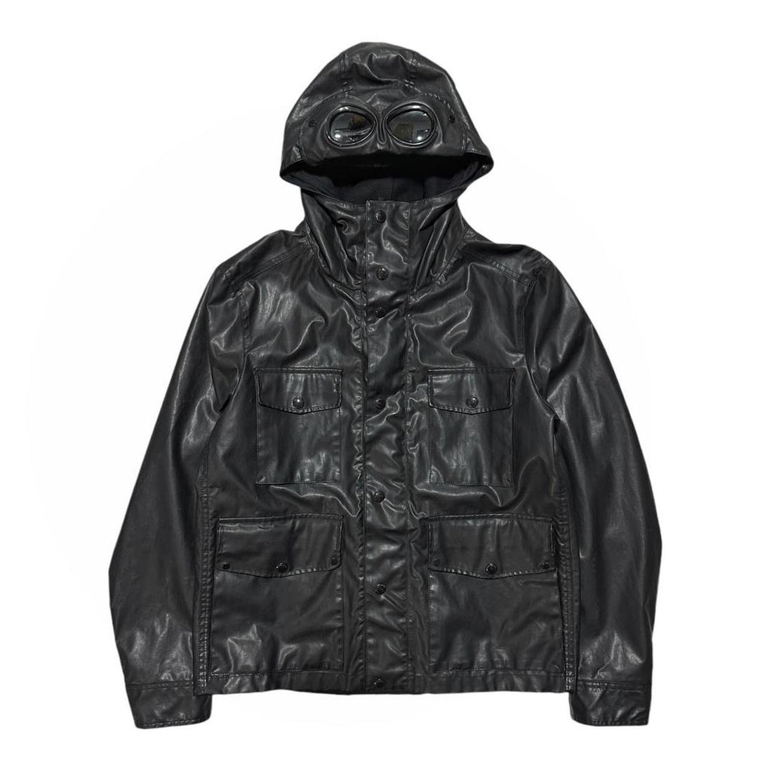 CP Company Leather Mille Goggle Jacket