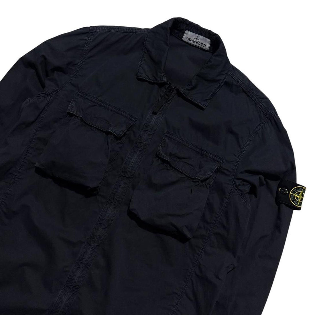 Stone Island Navy Canvas Overshirt