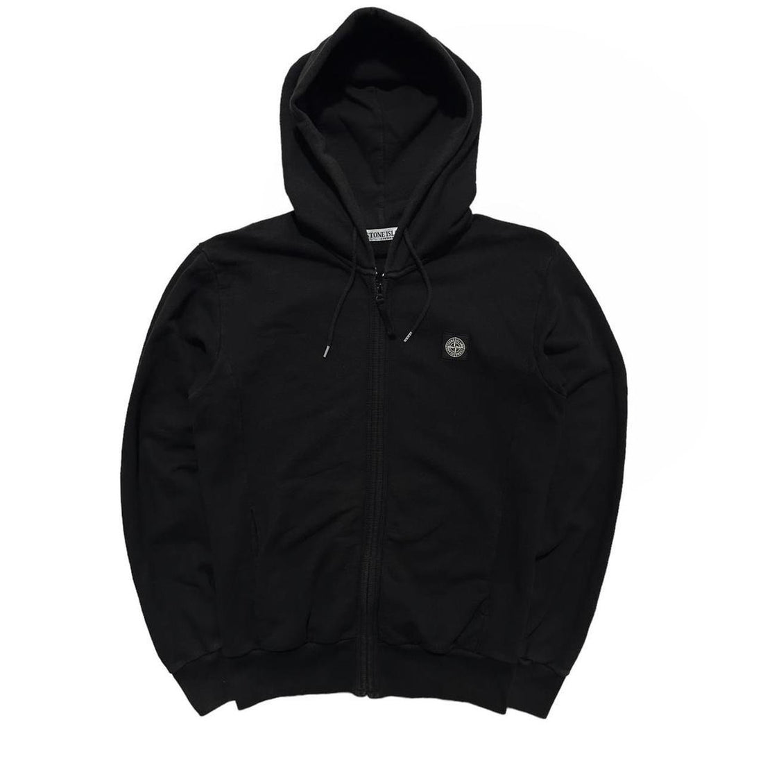 Stone Island Zip Up Side Patch Hoodie