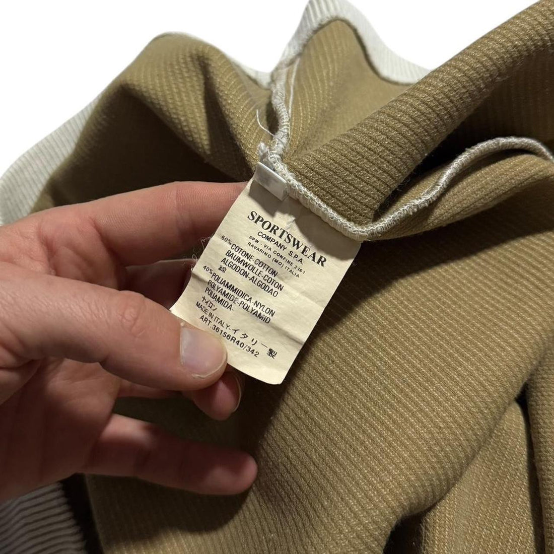 Stone Island Spring/Summer 2002 Ribbed Crewneck