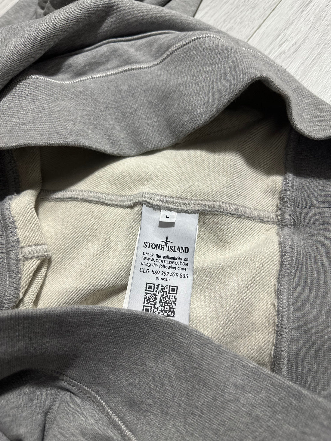 Stone Island Grey Pullover Hoodie