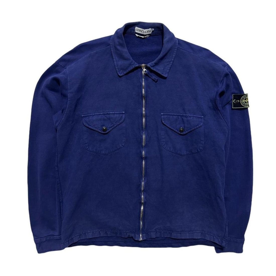 Stone Island S/S 1995 Blue Zip Up Shirt